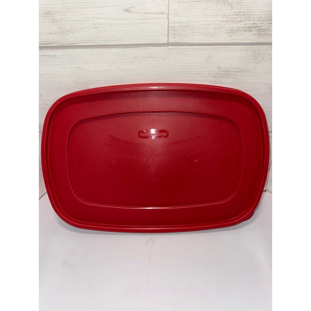 Rubbermaid TakeAlongs Rectangular Replacement Lid Red Plastic 9.5x6.75‎ Inch
